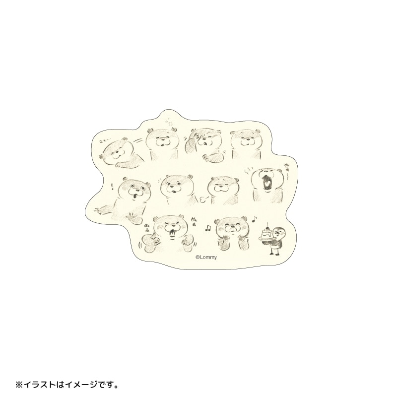 可愛い嘘のカワウソ スマホに貼れるサイズのマットステッカー