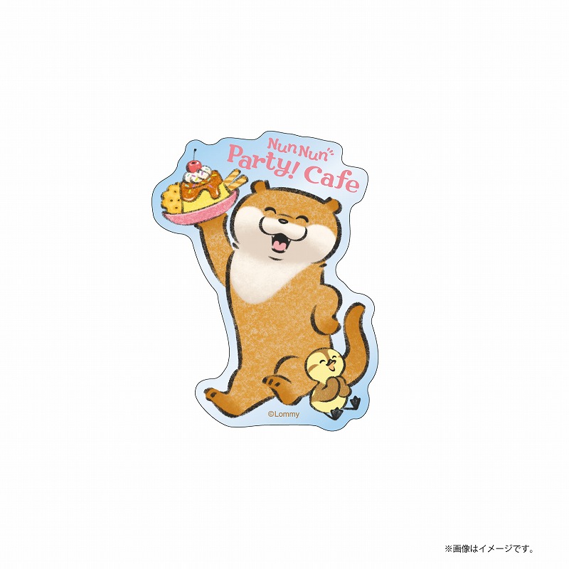 可愛い嘘のカワウソ ぬんぬんParty！カフェ スマホに貼れるサイズの 