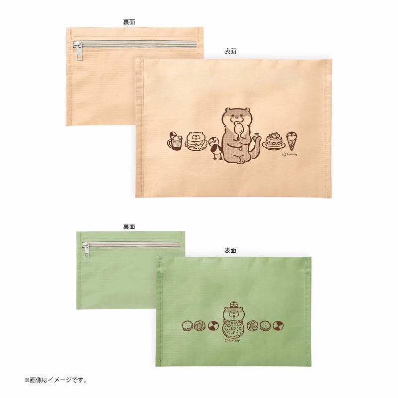 可愛い嘘のカワウソ ぬんぬんParty！カフェ フラットレジャーポーチ 2