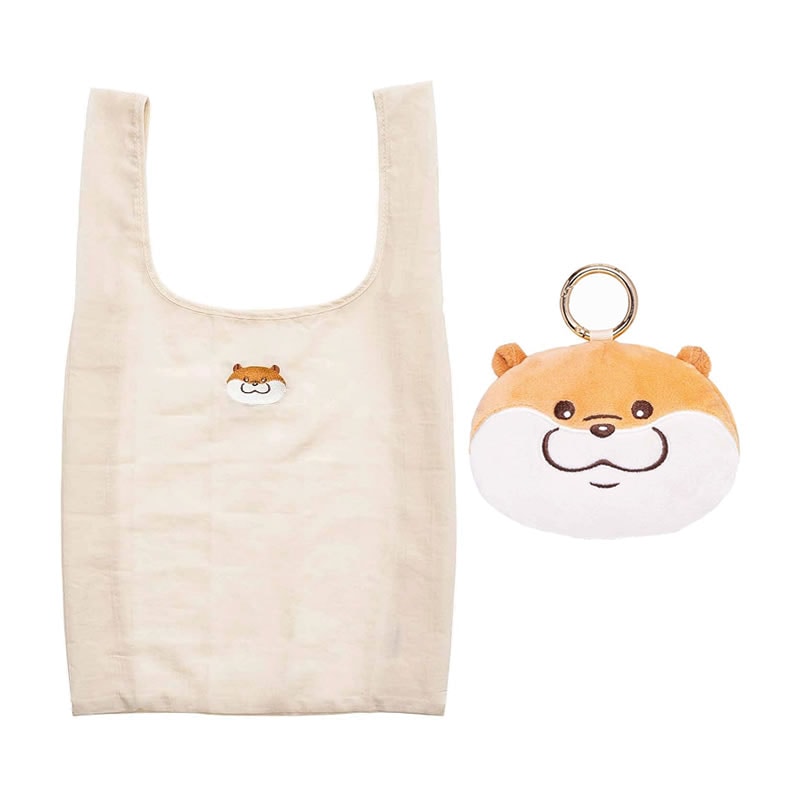 可愛い嘘のカワウソ エコバッグ入りおかおマスコットチャーム | 商品で