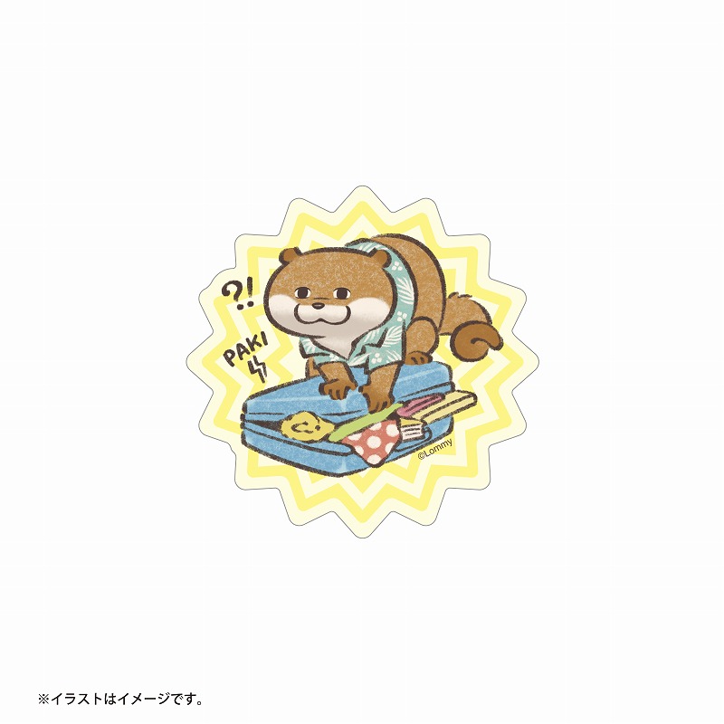 可愛い嘘のカワウソ ぬんぬんトラベルだぬ！ スマホに貼れるサイズの