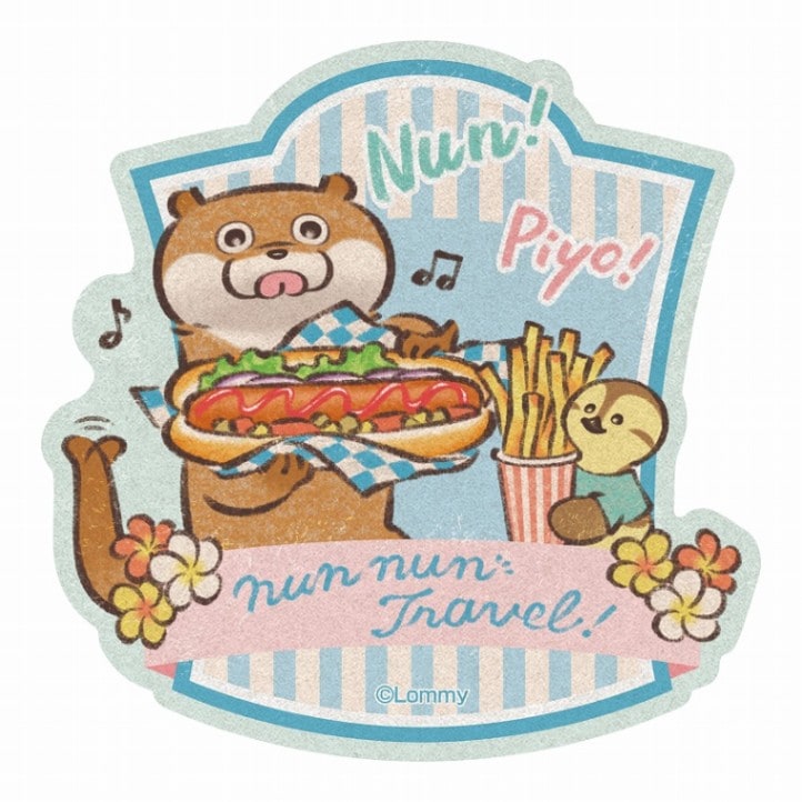 可愛い嘘のカワウソ ぬんぬんトラベルだぬ！ トラベルステッカー (3