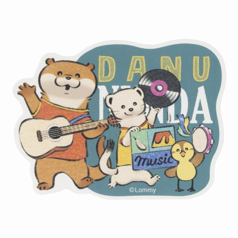 可愛い嘘のカワウソ ぬんぬんレコード スマホに貼れるサイズの