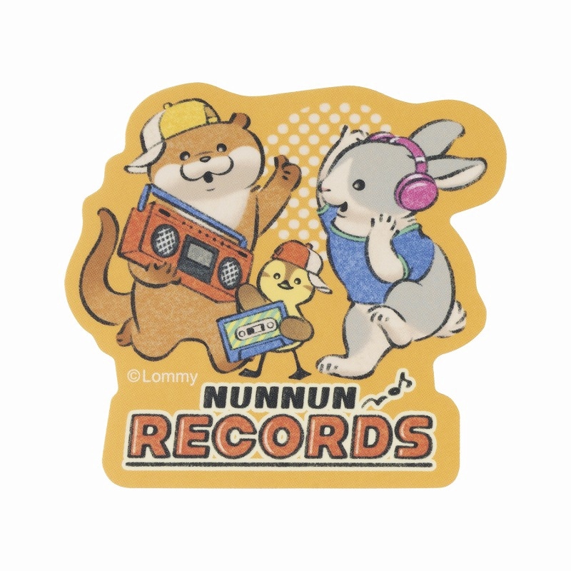 可愛い嘘のカワウソ ぬんぬんレコード スマホに貼れるサイズの
