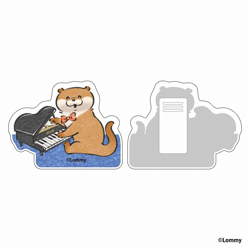 可愛い嘘のカワウソ ぬんぬんレコード アクリルクリップ ピアノ