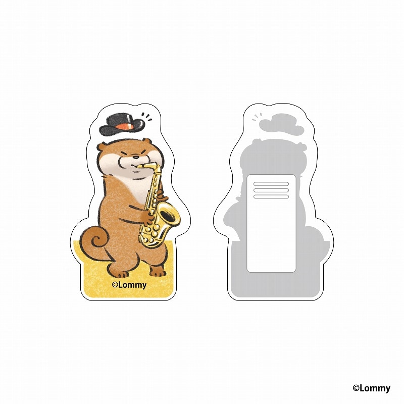 可愛い嘘のカワウソ ぬんぬんレコード アクリルクリップ サックス