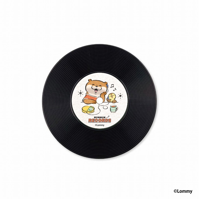 可愛い嘘のカワウソ ぬんぬんレコード レコードコースター WH | すべて