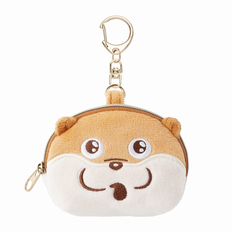 カワウソ様 可愛い嘘のカワウソ シェル型おかおミニポーチ (おどろき) | すべての