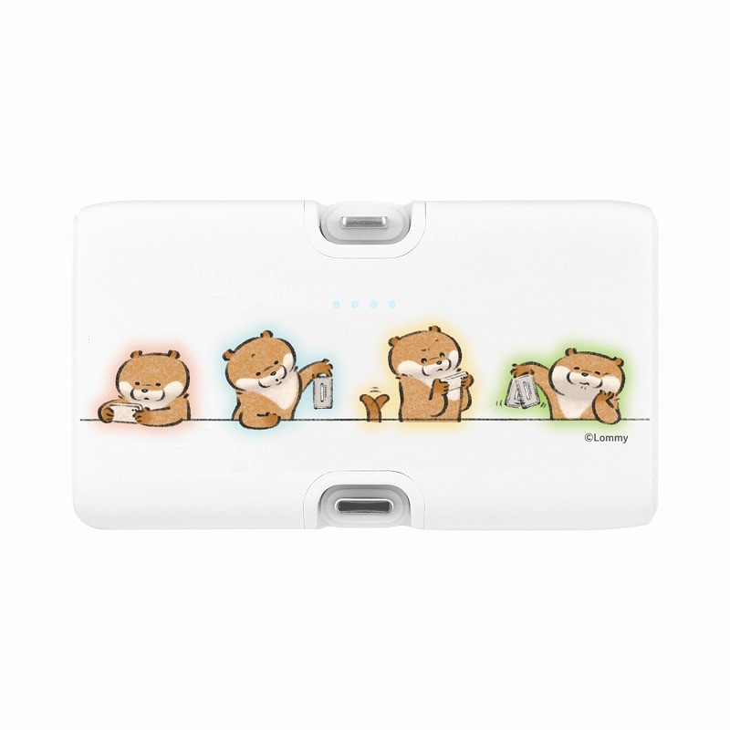可愛すぎる❤️カワウソ4匹セット❤️苔リウムなどに 可愛い嘘のカワウソ Lightning／Type-Cコネクタ付きリチウムイオン充電