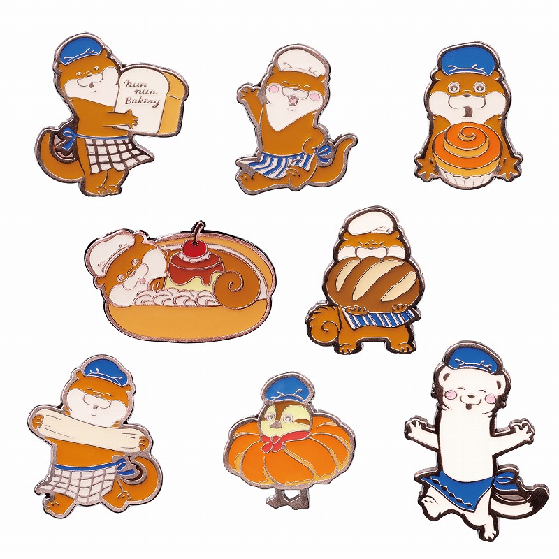 可愛い嘘のカワウソ ぬんぬんベーカリー ピンズコレクション(全8種