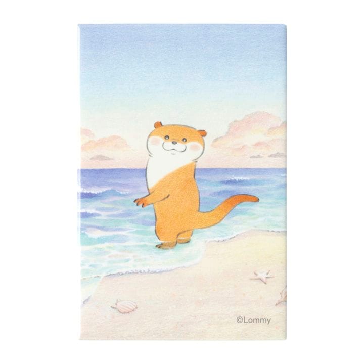 可愛い嘘のカワウソ 原画展 スクエアマグネット (浜辺の朝) | すべての