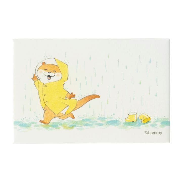 可愛い嘘のカワウソ 原画展 スクエアマグネット (雨の日も楽しい