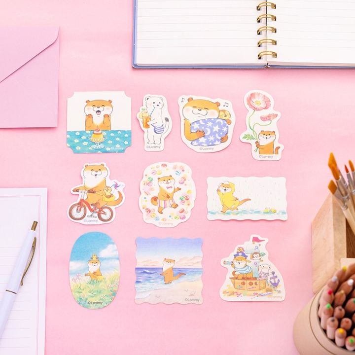 可愛い嘘のカワウソ 原画展 スマホに貼れるサイズのマットステッカー