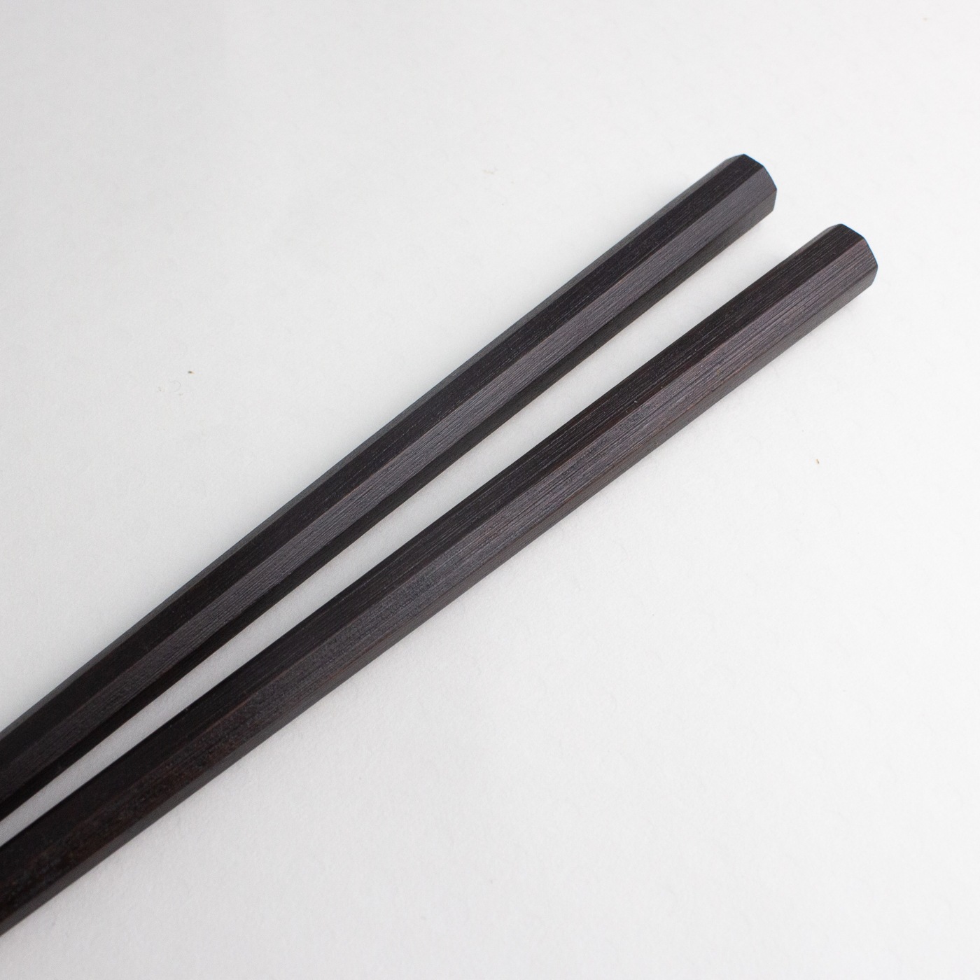 男の箸　漆八角黒檀　25cm