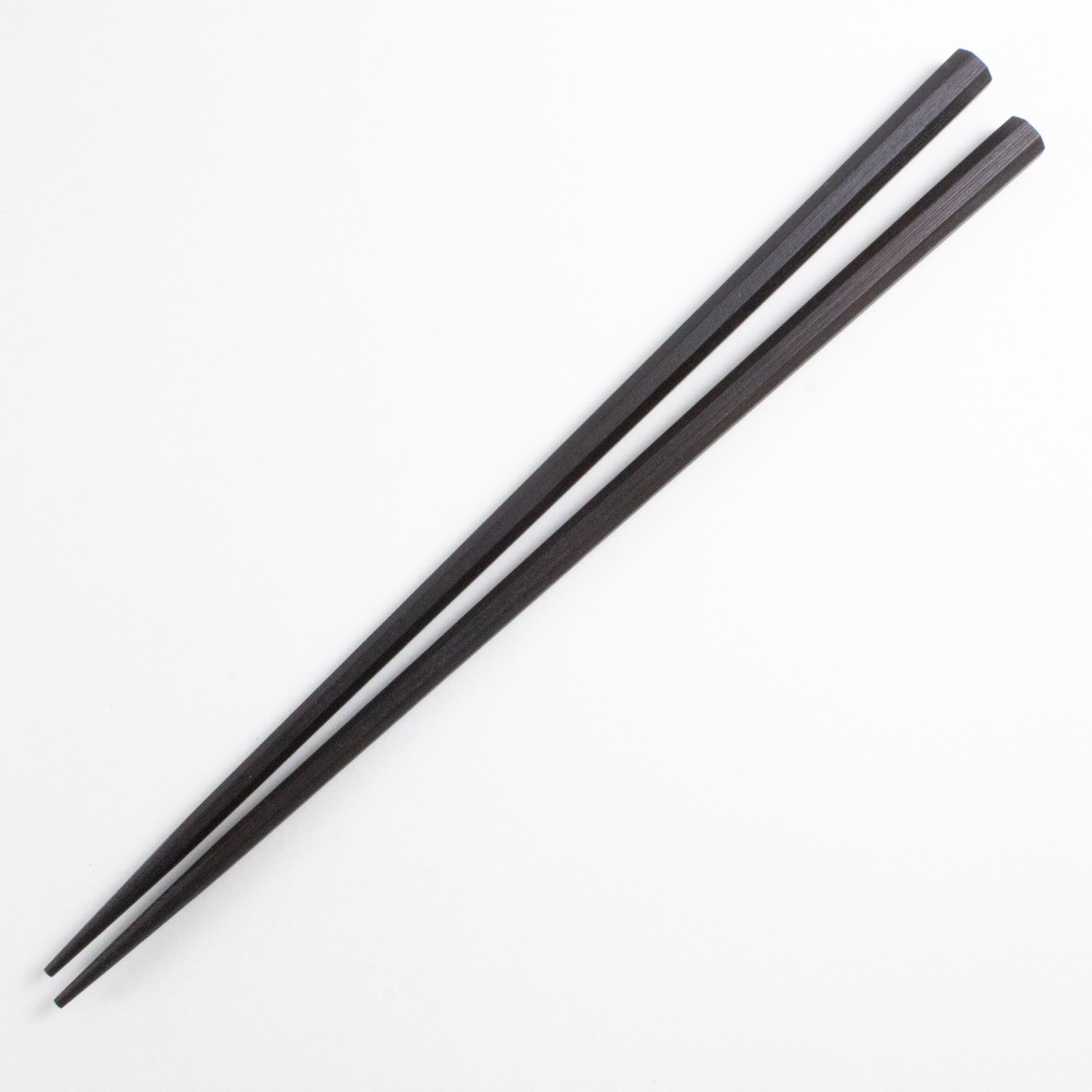 男の箸　漆八角黒檀　25cm