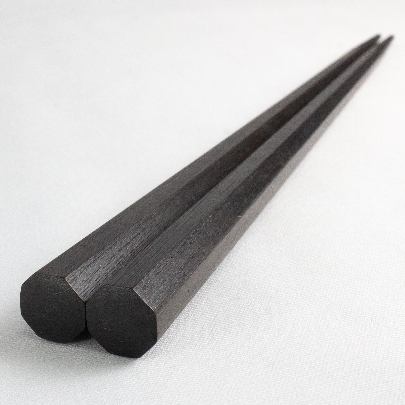 男の箸　漆八角黒檀　23.5cm