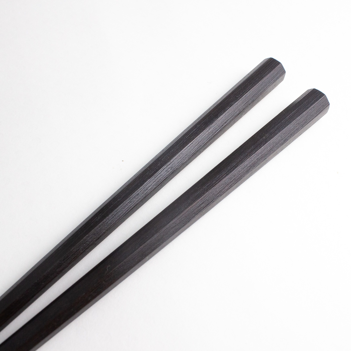 男の箸　漆八角黒檀　23.5cm