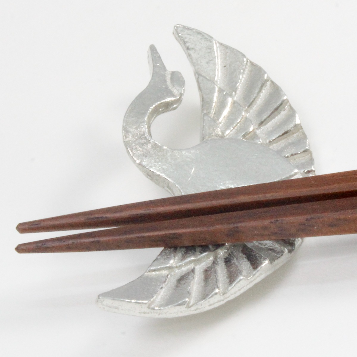 匠技　八角先角先細　夫婦　鶴亀錫製箸置付きギフト