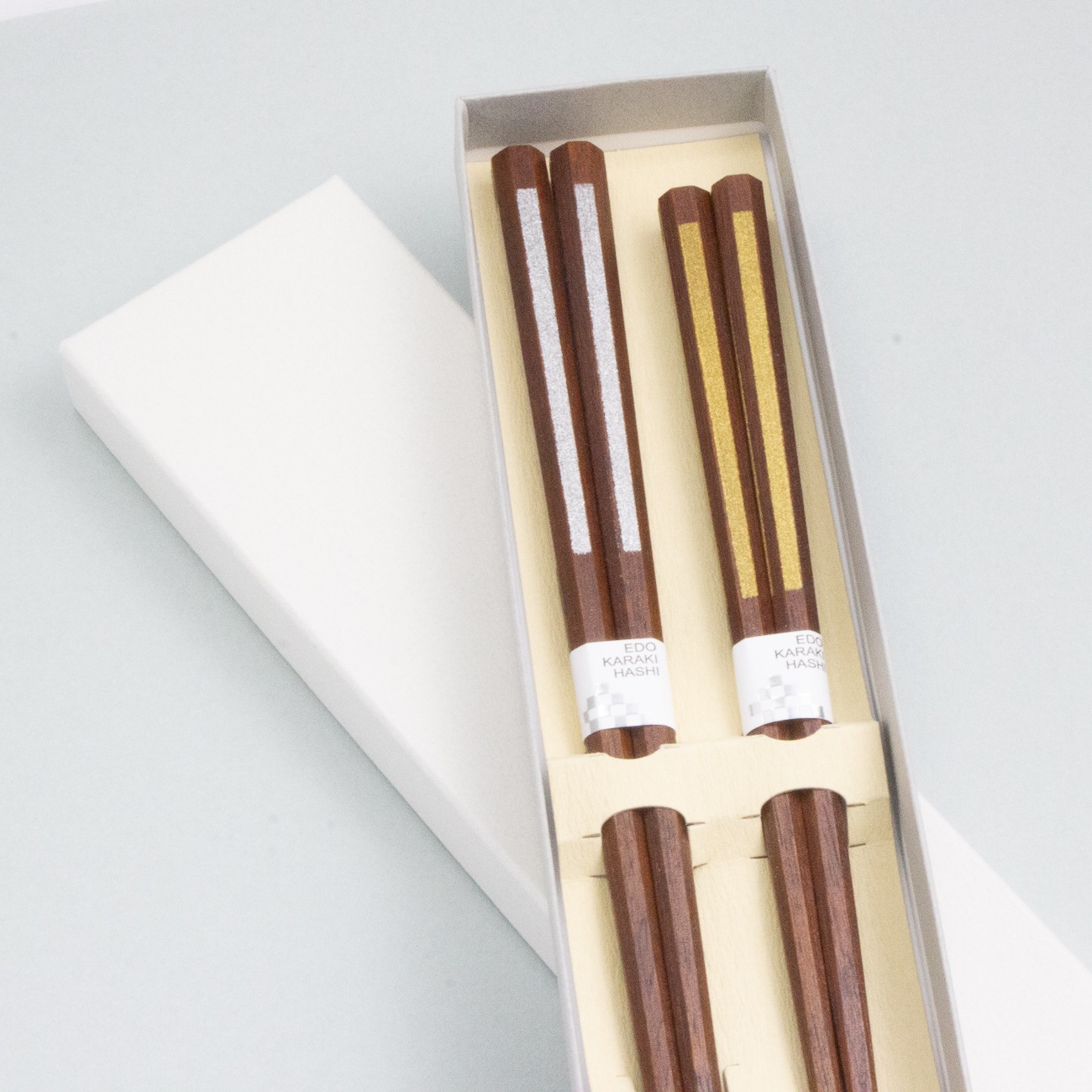 先角八角ストライプ 夫婦 紙箱入り