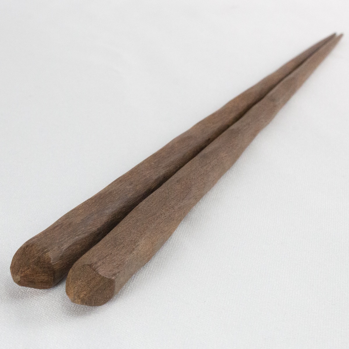 男の箸　ろう磨きけずり黒檀　23.5cm