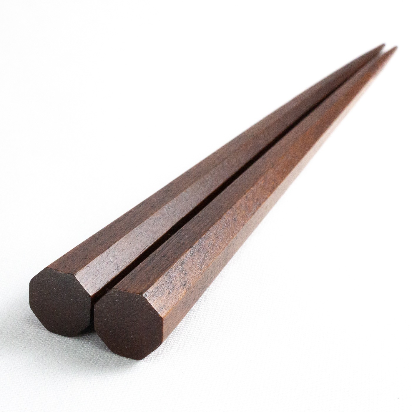 男の箸　八角鉄木六回塗　23.5cm
