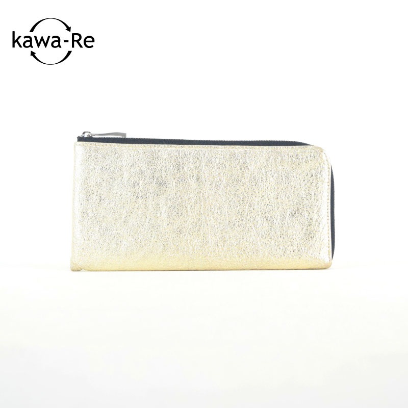 kawa kawa ドットデザイン 長財布 大人気】kawa-kawa ハトメ長財布(白黒の水玉)モノトーン【ドット柄