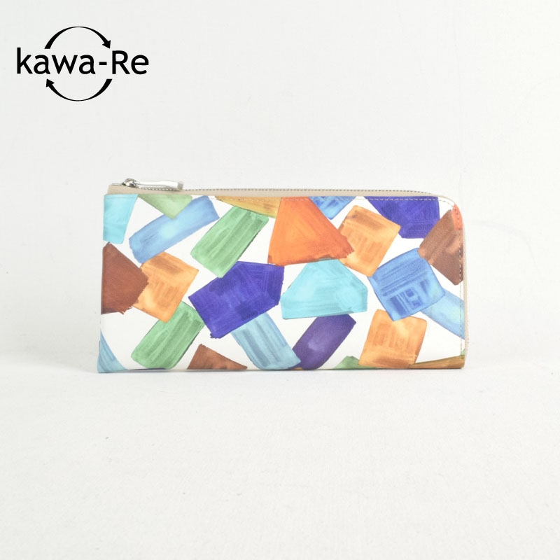 kawa-Re】multi paint L字ファスナー長財布 | ［kawa-Re］再生品販売