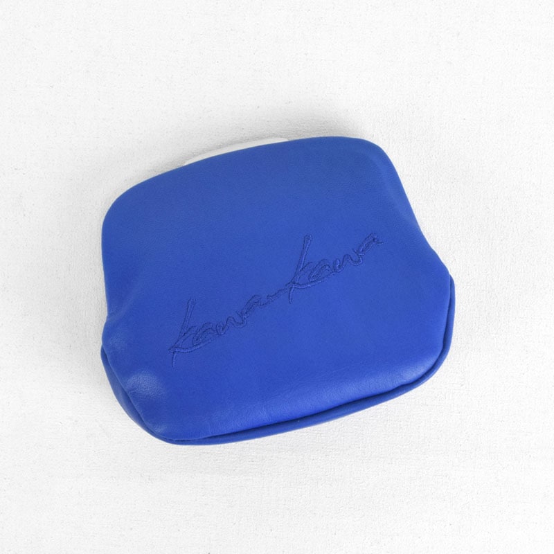 【新品未使用】kawakawa ミラー付きコスメポーチ　グレー super soft】ミラー付きコスメポーチ | ポーチ