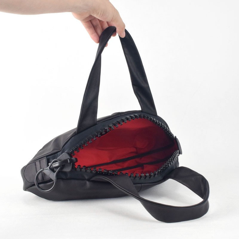 ファスナー楕円トートバック　キーリング付き　新作swing ファスナー付トートバッグ ショッピングバッグ LL 約40×47×11.5