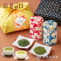 ギフト 伝説の竹籠付きお茶セット 高級静岡茶2種 たっぷり100g入り 素敵な竹籠セット 国産風呂敷付き 高級茶缶|お茶ギフト