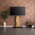 デザイン テレビスタンド 約幅75cm ハイスイングタイプ シャビーオーク スチール 高さ調節可能 リビング インテリア家具 組立品|テレビボード|収納家具