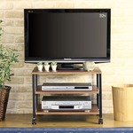 モダン テレビ台/テレビボード 【幅60cm】 キャスター付き|テレビボード|収納家具