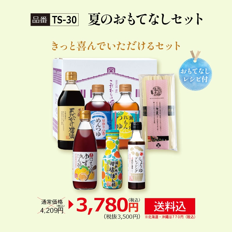 【TS-30】夏のおもてなしセット【送料込※北海道・沖縄770円要（税込）】