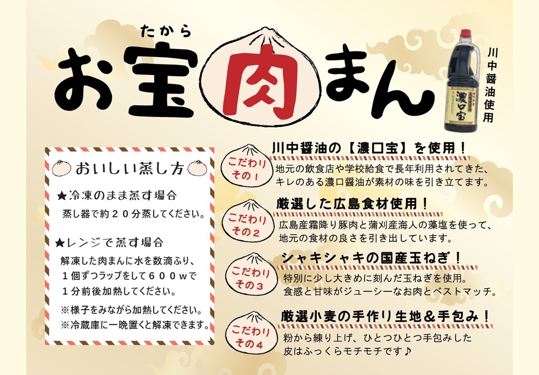 【TAM-20】お宝肉まん 20個セット 要冷凍 【送料込み※北海道・沖縄770円要】