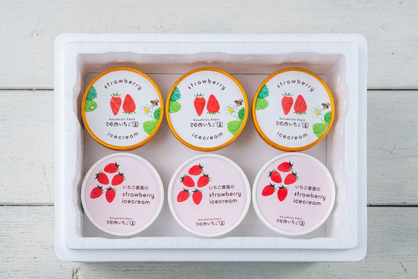 6個入】いちご農園のStrawberry ice cream～完熟いちご香る口溶け
