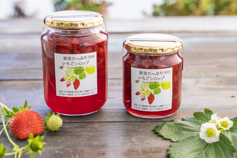 果実たっぷりいちごシロップ500ml | いちご加工品 | ◇甘く香るイチゴ
