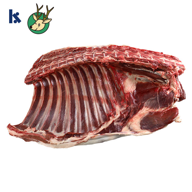 【不定貫】北海道産 馬木葉のエゾシカ肉 骨付きロースバラ肉(胴体／ヒレ付き) ブロック【1本:約5.5kg～9kg】※長さや高さがあるため140サイズの箱での発送になります。