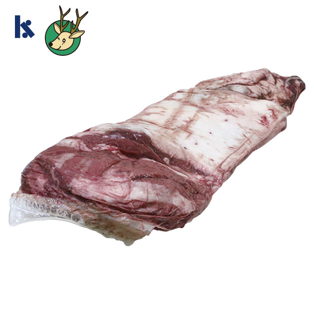 【不定貫】北海道産 冷凍 馬木葉のエゾシカ肉 ロース正肉 ブロック【1パック:約1.1～4.5kg】※長さがあるため100サイズ以上の箱での発送になります。