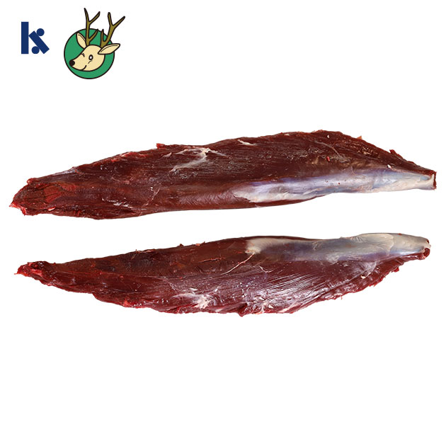 【不定貫】北海道産 冷凍 馬木葉のエゾシカ肉 ヒレ正肉 ブロック【1パック(2本入り):約0.2～0.8kg】