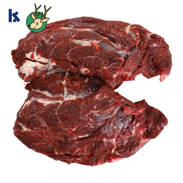 【不定貫】北海道産 冷凍 馬木葉のエゾシカ肉 ネック正肉 ブロック【1パック(半頭または1頭分):約0.3～4.0kg】