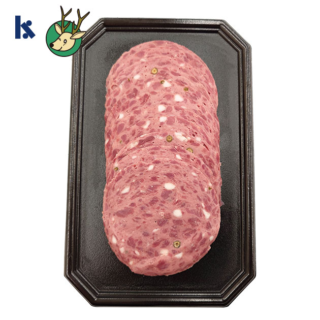 馬木葉のエゾ鹿肉使用 ヤークトヴルスト(グリーンペッパー入り) スライス*