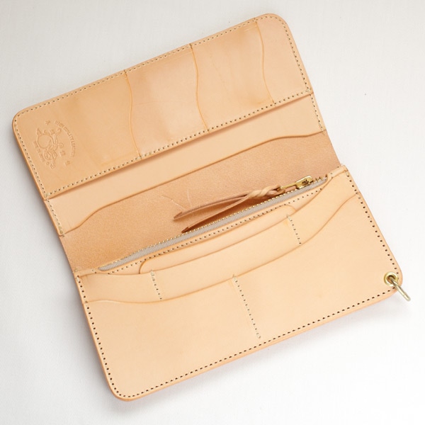 革蛸謹製台形ロングワレット サードタイプ サドル | 革蛸謹製ロング