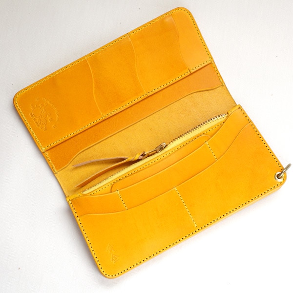 革蛸謹製台形ロングワレット サードタイプ 黄金 | 革蛸謹製ロング