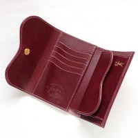 革蛸謹製 ミドルウォレット TYPE-W- 紅月|革蛸謹製　ミドルウォレットTYPE-W-|革蛸謹製ミドルワレット