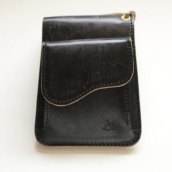 革蛸謹製 台形ショートワレット サードタイプ 蛸墨 | 革蛸謹製ショート