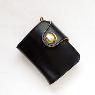 革蛸謹製 台形ショートウォレット TYPE-S- 蛸墨 | 革蛸謹製ショート