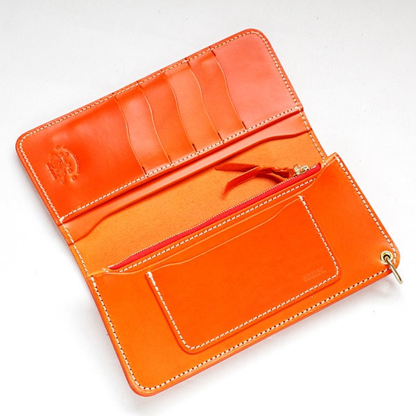 革蛸謹製 財布 レザー 長財布　オレンジ KAWATAKO PREMIUM WALLET LIMITED of ORANGELIN | 革蛸レガシー