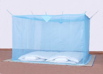 洗える】蚊帳 ナイロン(色：ブルー) 3畳用 - 国内蚊帳生産No.1 越前