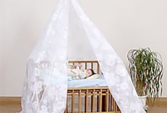 自立式ベビーベッド蚊帳(柄：動物園)