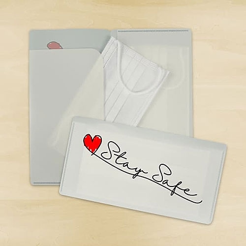 スペアポケット付 抗菌マスクケース 200枚（OPP袋入れなし）